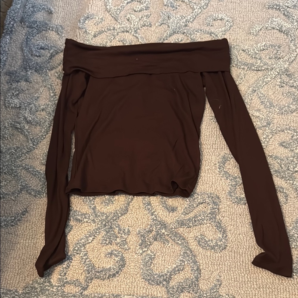 Cotton On Brown Off-the-Shoulder Bodysuit